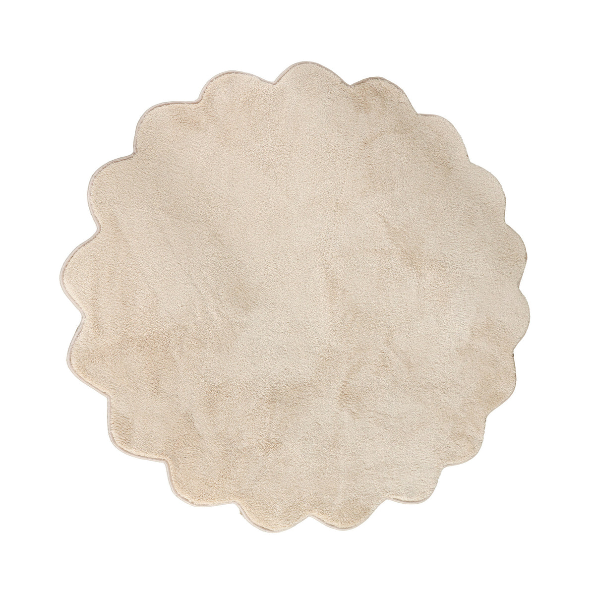 Waschbarer Teppich Rund - Puck Beige