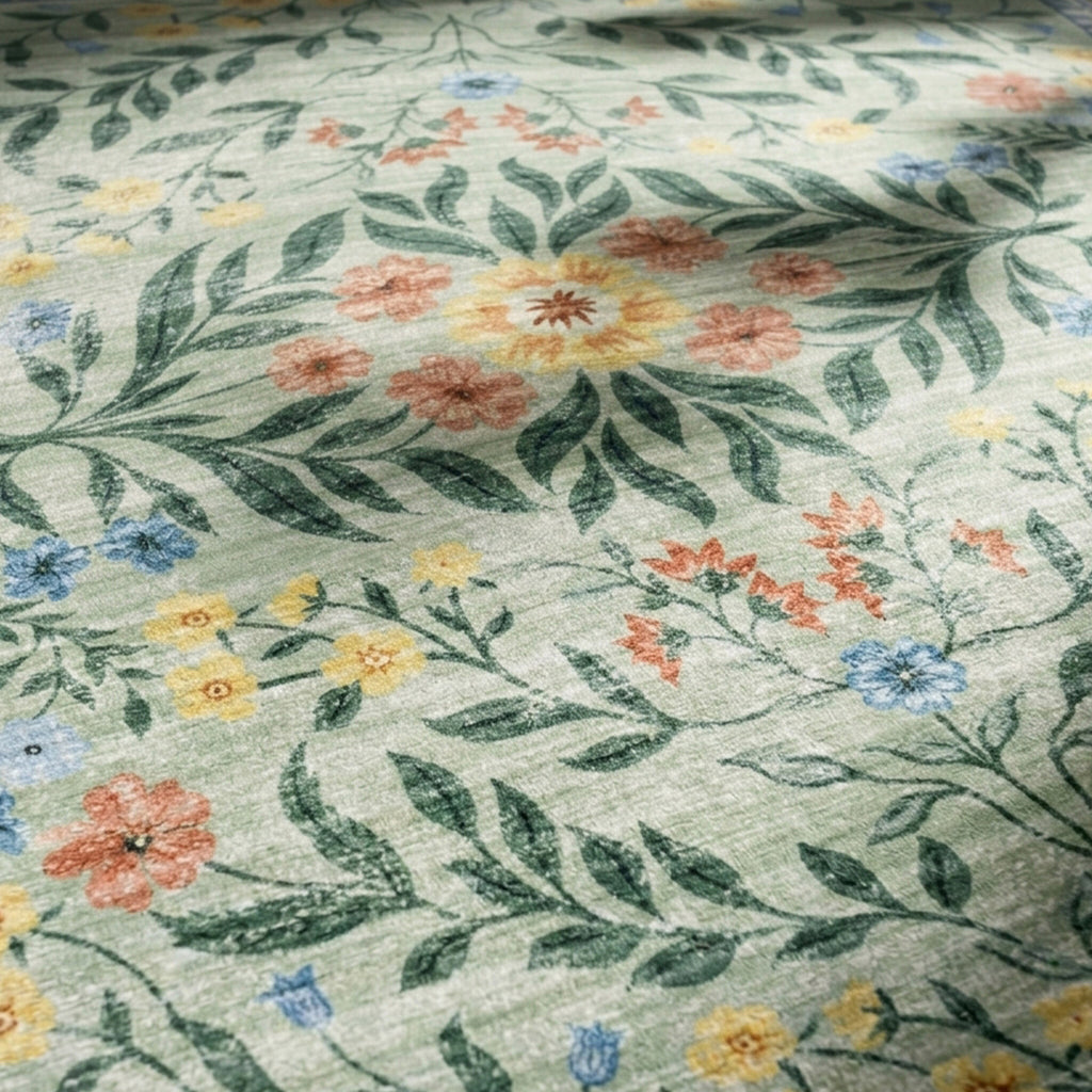 Vintage Gartenteppich Rund - Luana Dunkelgrün