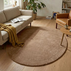 Round rug - Isara Border Brown