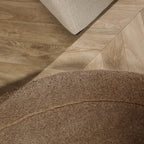 Round rug - Isara Border Brown