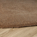 Round rug - Isara Border Brown