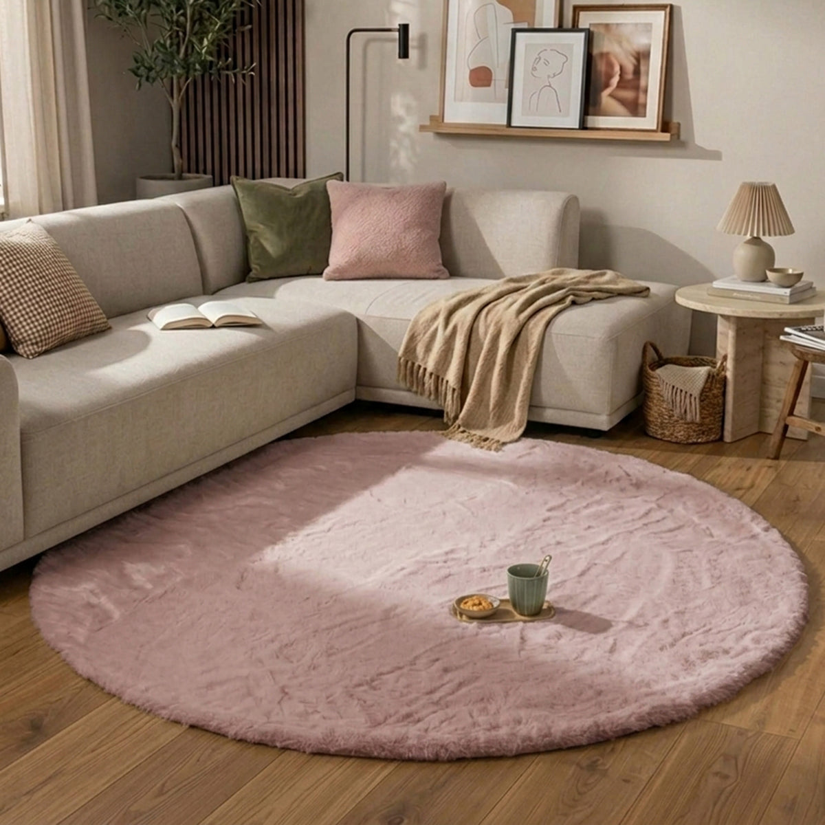 Runde Teppiche Rosa