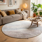 Moderner Teppich Rund - Field Taupe
