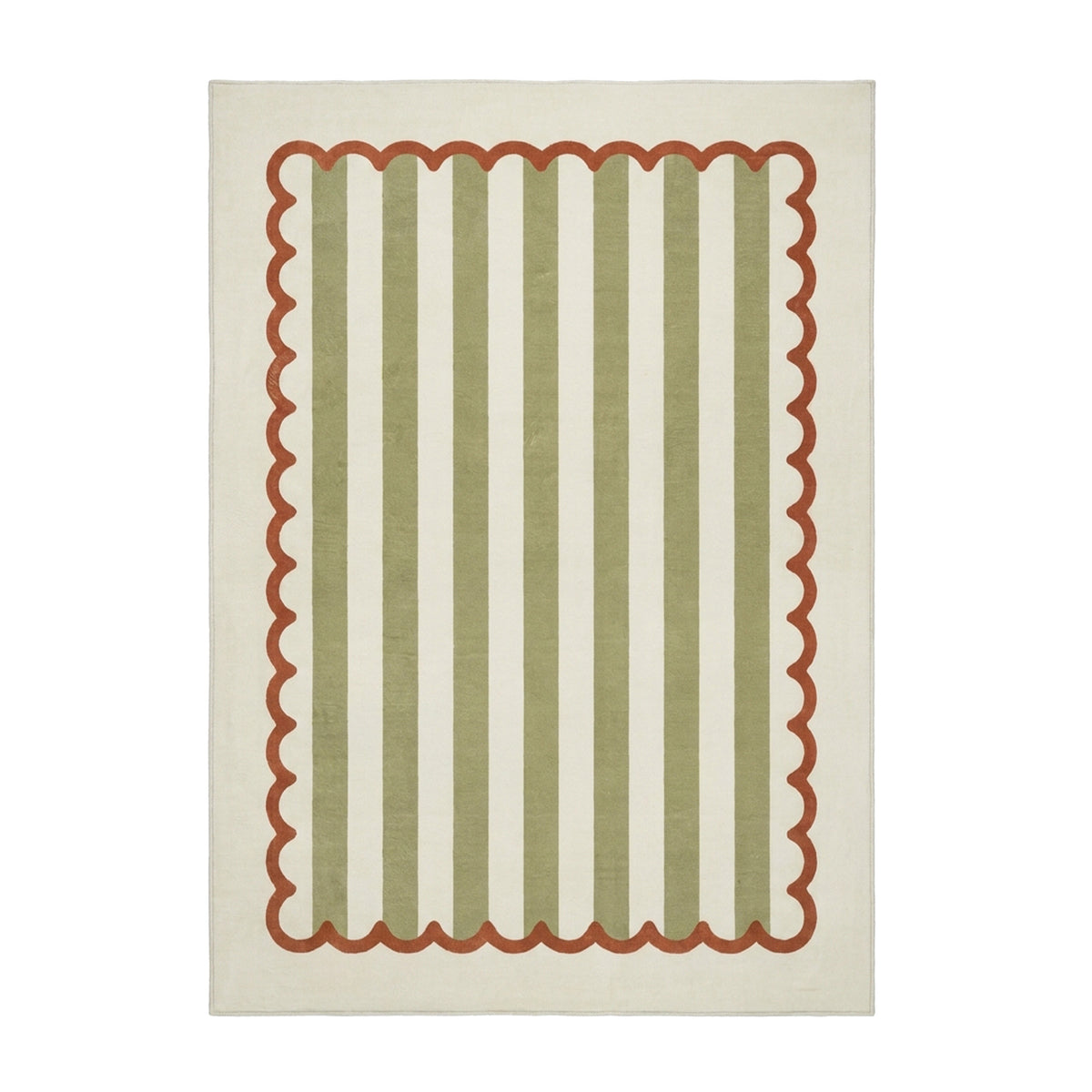 Waschbarer Kinderteppich - Billy Stripes Grün