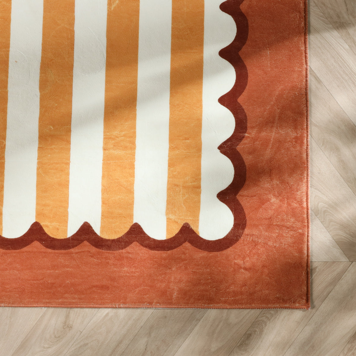 Washable children’s rug - Billy Stripes Terracotta