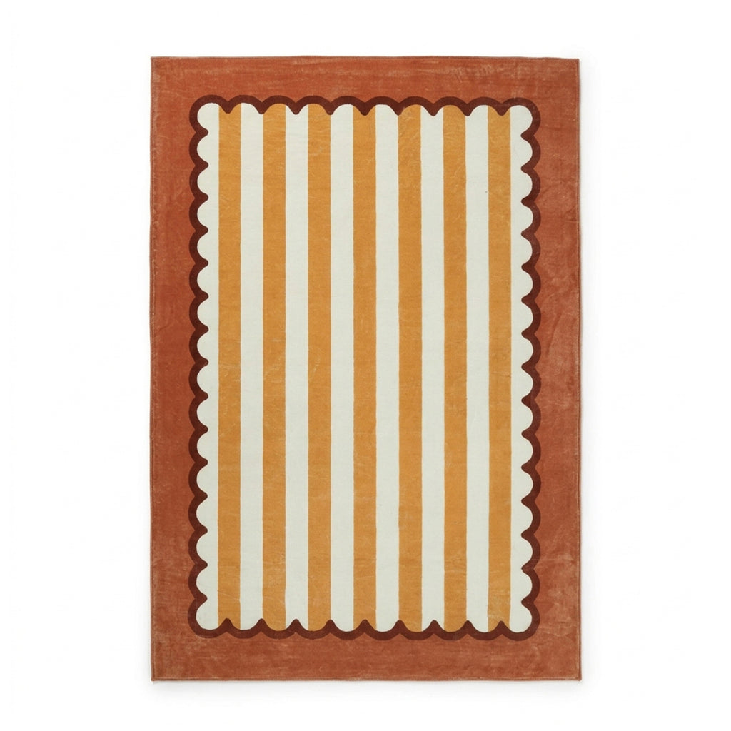 Washable children’s rug - Billy Stripes Terracotta