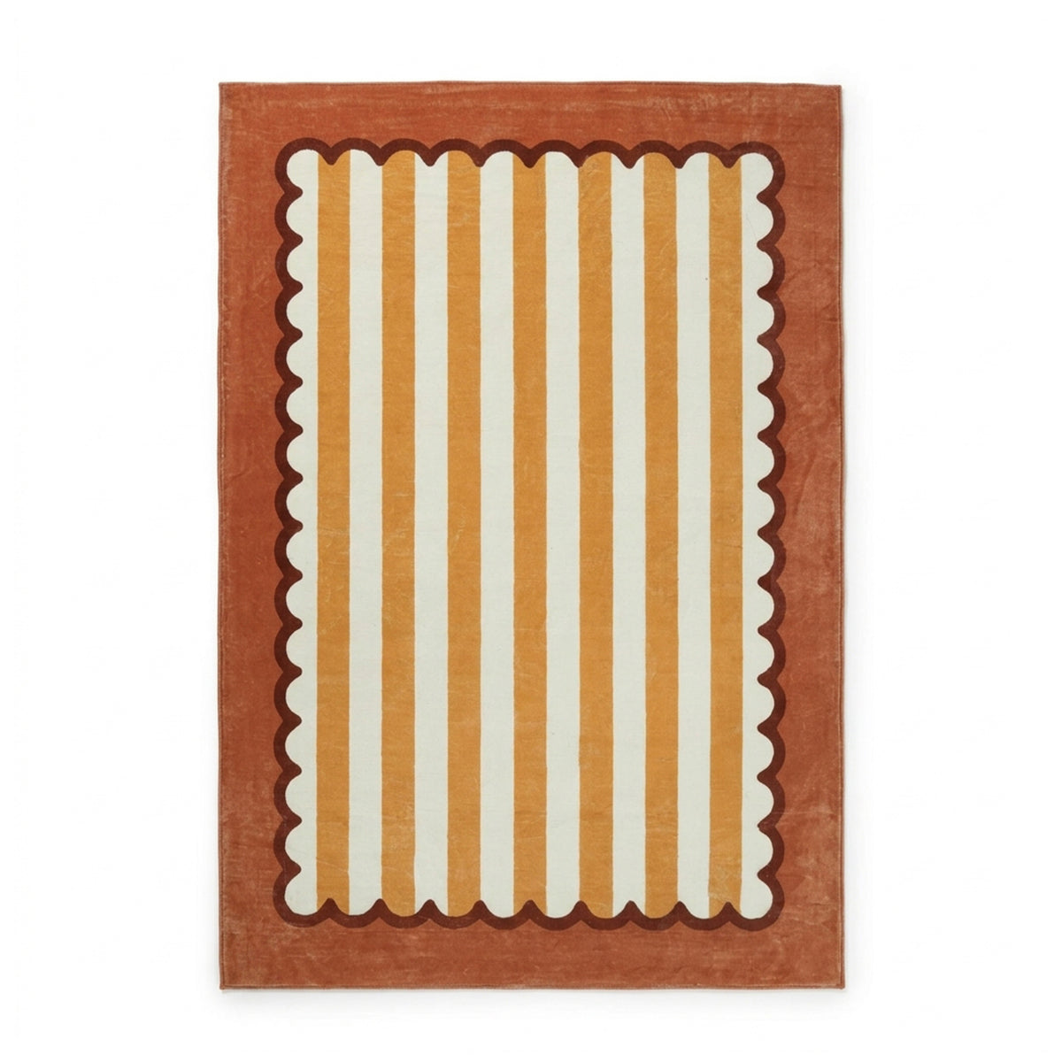 Washable children’s rug - Billy Stripes Terracotta