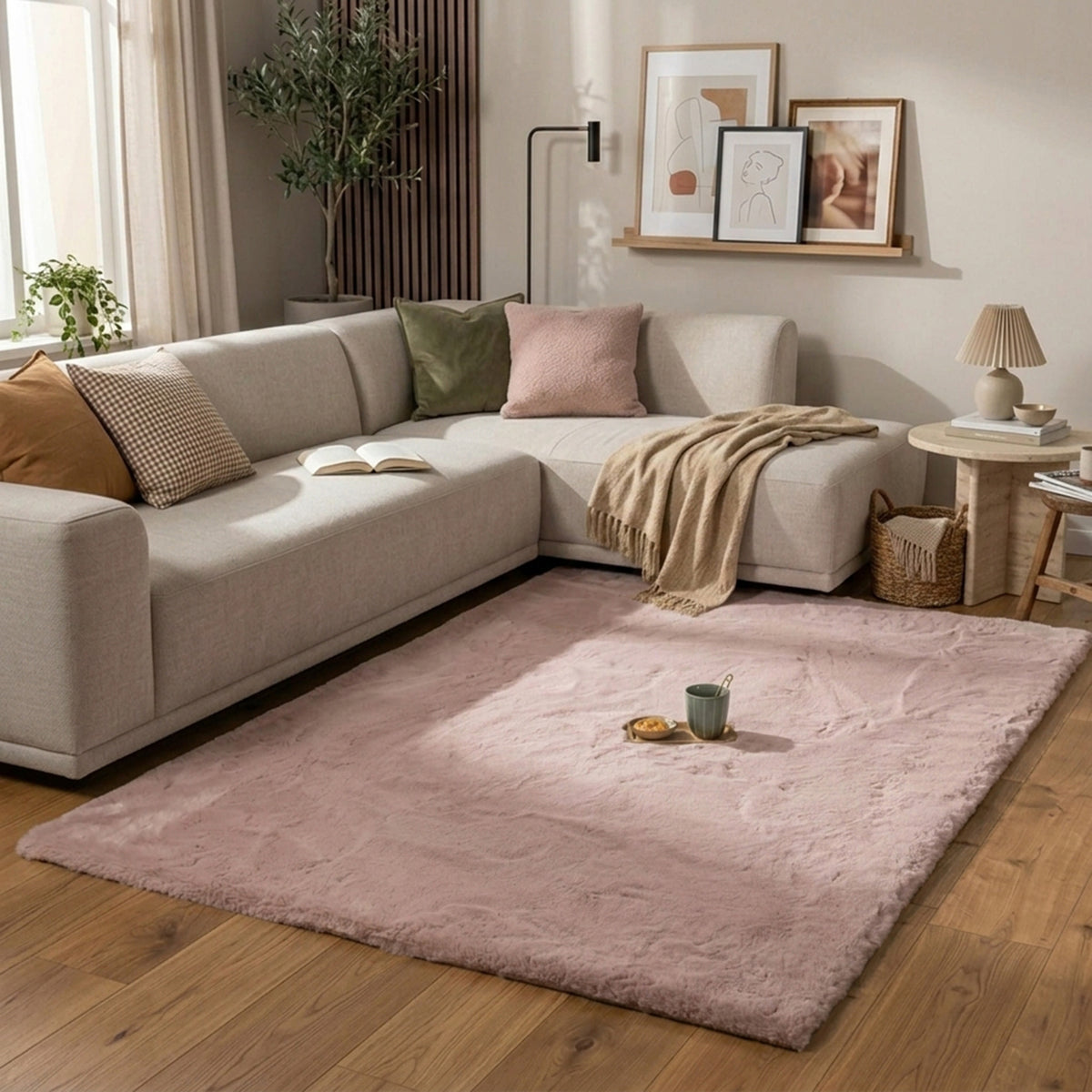 Hochflor Teppich - Comfy Supreme Rosa