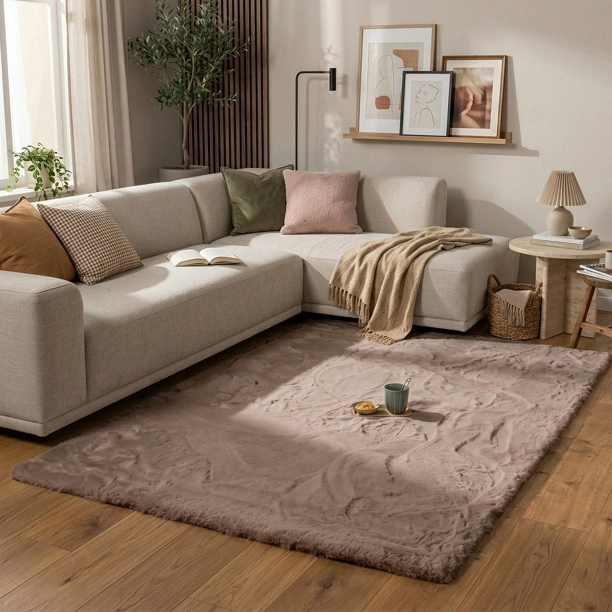 Hochflor Teppich - Comfy Supreme Taupe