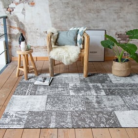 Teppich Patchwork - Dreams Grau