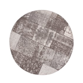 Teppich Patchwork Rund - Dreams Grau - sfeer