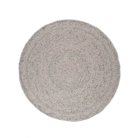 Wollteppich Rund - Wise Grau Weiß 609 - sfeer