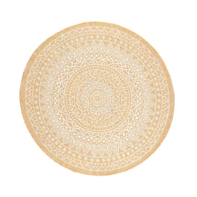 In- & Outdoor Teppich Rund - Summer Azteca Gelb - sfeer