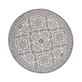 In- & Outdoor Teppich Rund - Summer Oriental Grau - sfeer
