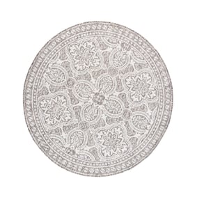 In- & Outdoor Teppich Rund - Summer Oriental Hellgrau - sfeer