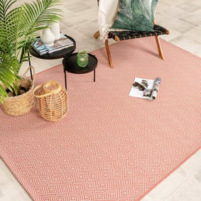 In- & Outdoor Teppich - Summer Tile Rosa