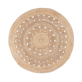 Jute Teppich Rund - Fair Sun Natur - sfeer
