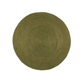 Jute Teppich Rund - Fair Grün - sfeer