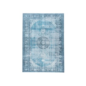 Teppich Vintage - Estate Medaillon Hellblau - sfeer