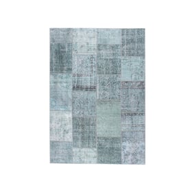 Teppich Patchwork - Estate Blau Grün - sfeer