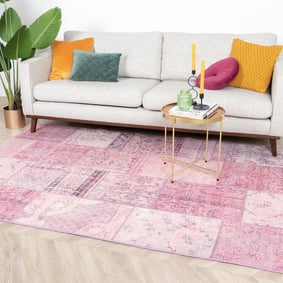 Teppich Patchwork - Estate Rosa