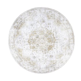 Teppich Vintage Rund - Lago Grün Creme - sfeer
