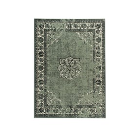 Teppich Vintage - Wonder Grün Schwarz - sfeer