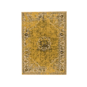 Teppich Vintage - Wonder Gelb Schwarz - sfeer