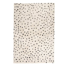 Teppich Hochflor - Grand Dots Creme Schwarz - product