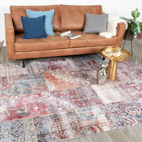 Teppich Patchwork - Azara Rot