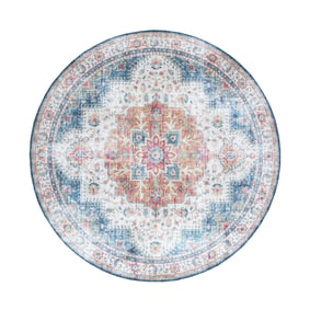 Teppich Vintage Rund - Azara Hellblau - sfeer