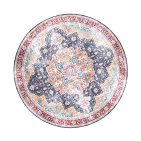 Teppich Vintage Rund - Azara Blau Rot - sfeer