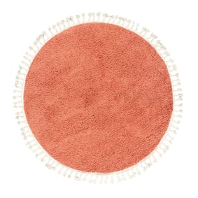 Teppich Hochflor Rund - Lofty Fringe Orange Rosa - product