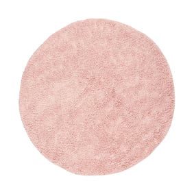 Teppich Hochflor Rund - Lofty Rosa - sfeer