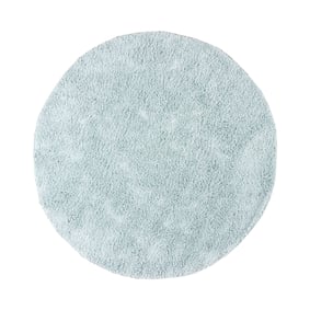 Teppich Hochflor Rund - Lofty Hellblau Türkis - sfeer