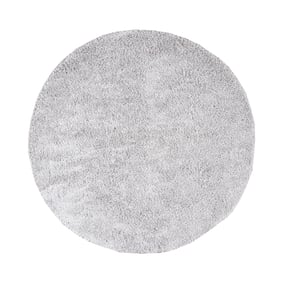 Teppich Hochflor Rund - Lofty Hellgrau - sfeer