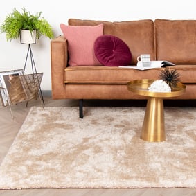 Hochflor Teppich - Glazy Beige Creme