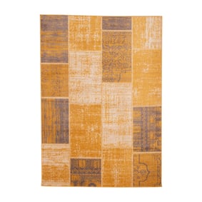 Teppich Vintage - Spring Patchwork Ockergelb Taupe - sfeer