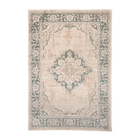 Teppich Vintage - Spring Medaillon Creme Grün - sfeer