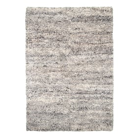 Hochflor Wollteppich - Royal Hellgrau Meliert - sfeer