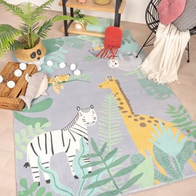 Kinderteppich - Jungle Giraffe Bunt