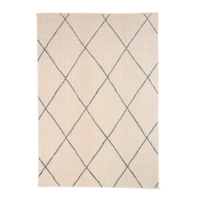 Teppich Skandinavisch - Odin Lines Creme Grün - sfeer