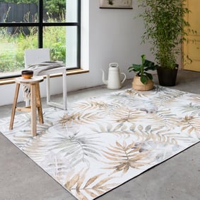 Boho Teppich - Palmier Blätter Naturel