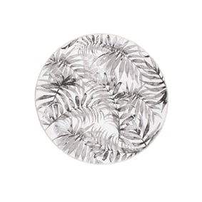 Boho Teppich Rund - Palmier Blätter Grau - sfeer