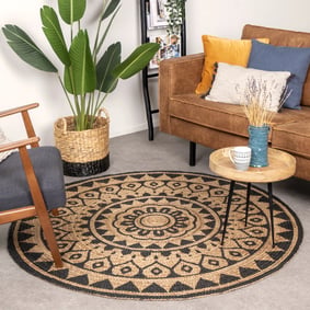 Jute Teppich Rund - Henna Ayda Natur