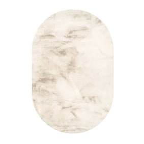 Hochflor Teppich Oval - Comfy Supreme Creme - sfeer