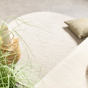 In-& Outdoor Teppich Rund - Malta Melange Creme - product