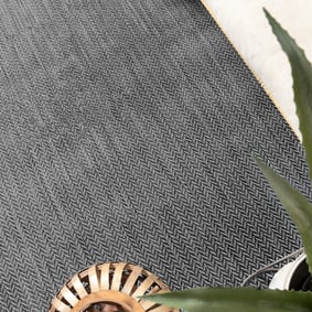 In-& Outdoor Teppich Rund - Malta Arrow Schwarz - product