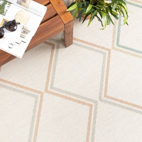 In- & Outdoor Teppich Rund - Playa Pattern Creme - product