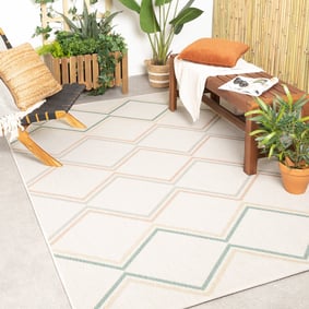 In- & Outdoor Teppich - Playa Pattern Creme